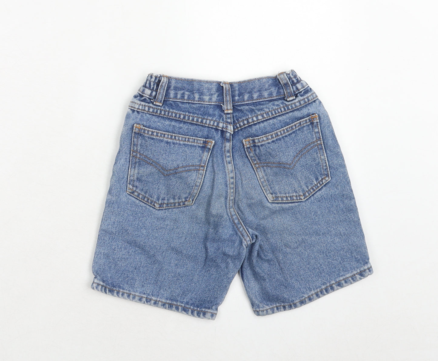 ITEMS Girls Blue Cotton Mom Shorts Size 5-6 Years Regular Zip