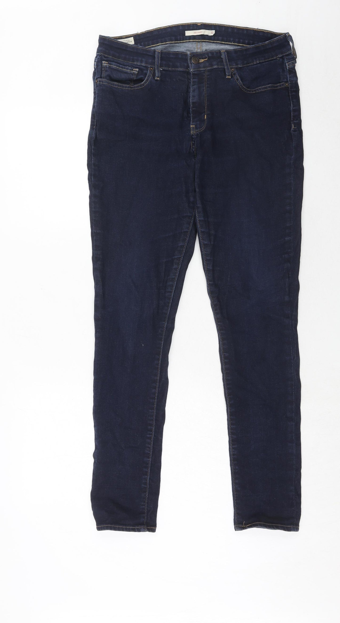 Signature by Levi Strauss & Co. Womens Blue Cotton Skinny Jeans Size 32 in L32 in Regular Zip