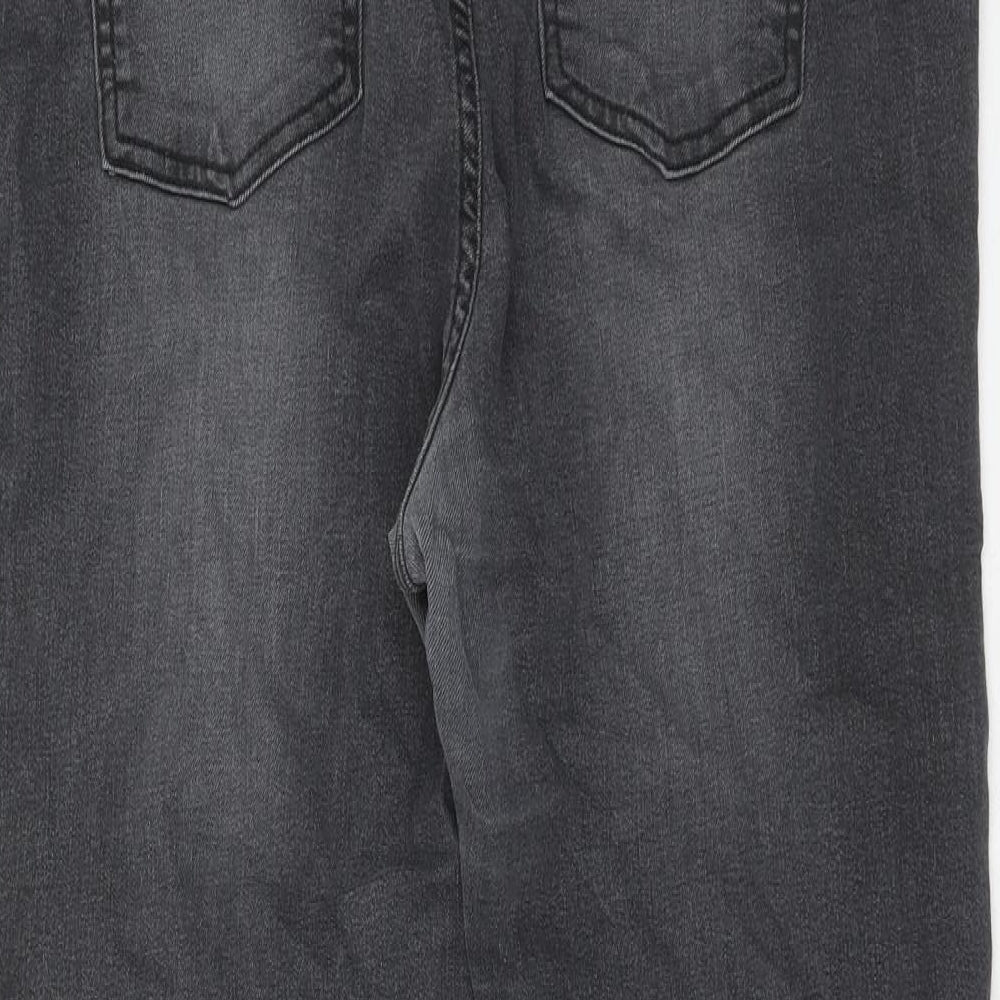 Select Womens Black Cotton Skinny Jeans Size 16 Regular Zip