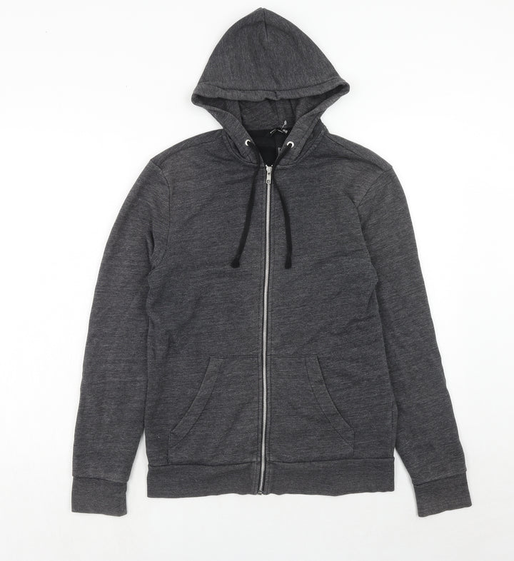 H&M Mens Grey Cotton Full Zip Sweatshirt Size XS