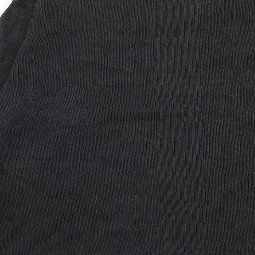 NEXT Mens Black V-Neck Cotton Pullover Jumper Size L Long Sleeve