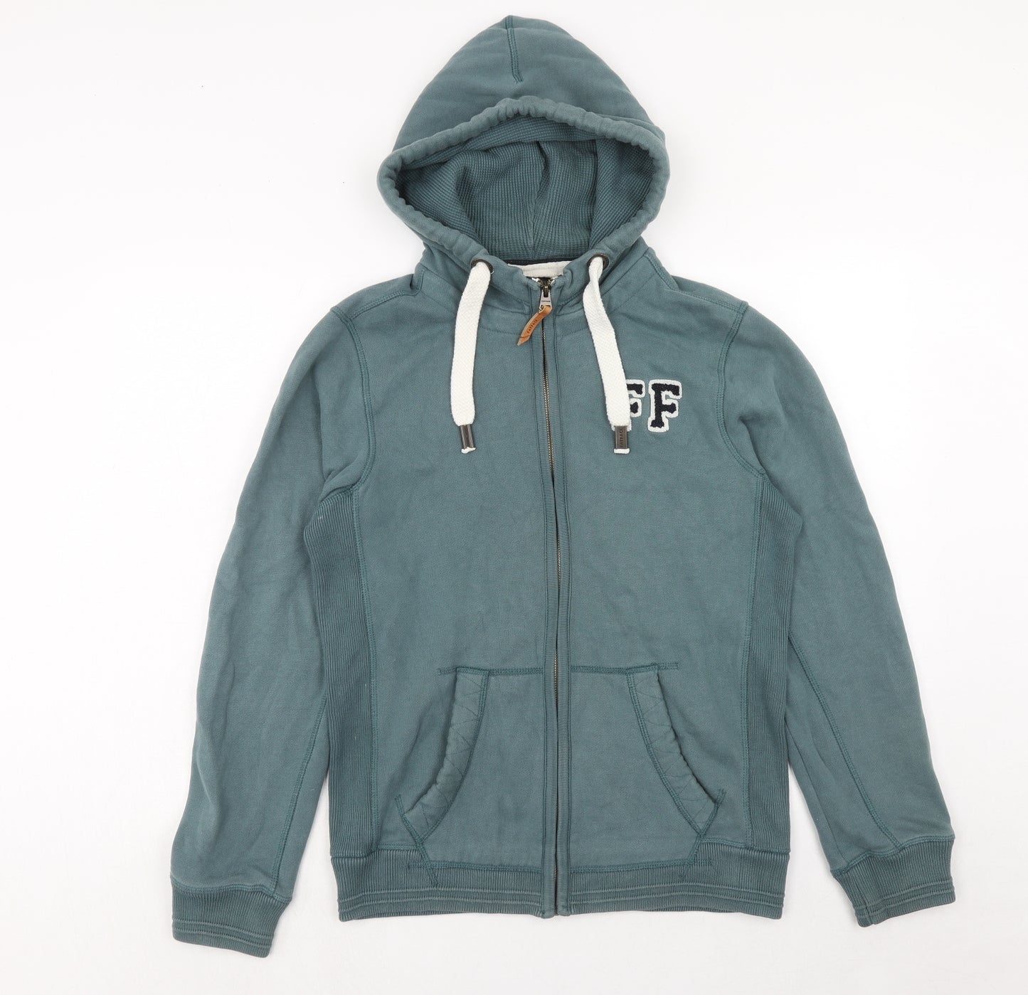 Fat Face Mens Blue Cotton Full Zip Hoodie Size S