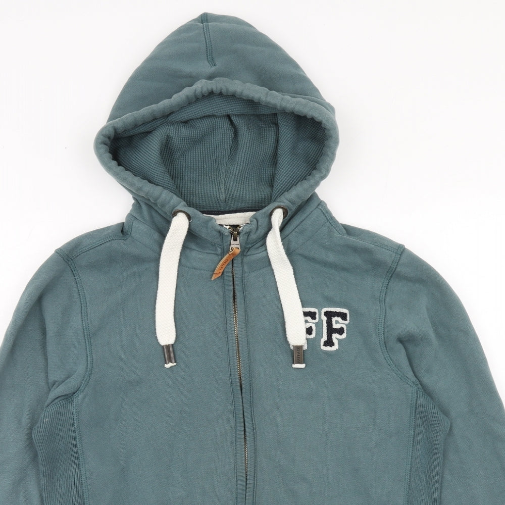 Fat Face Mens Blue Cotton Full Zip Hoodie Size S