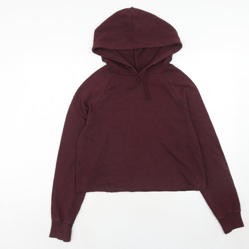 New Look Womens Purple Cotton Pullover Hoodie Size 12 Pullover