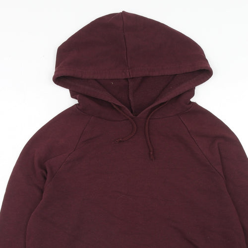 New Look Womens Purple Cotton Pullover Hoodie Size 12 Pullover