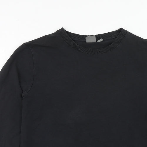ASOS Womens Black Cotton Pullover Sweatshirt Size M Pullover