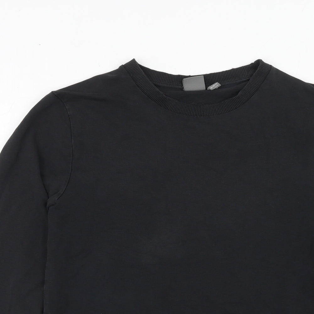 ASOS Womens Black Cotton Pullover Sweatshirt Size M Pullover