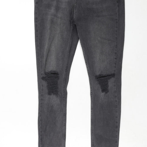 Hera Mens Grey Cotton Skinny Jeans Size 32 in Regular Zip