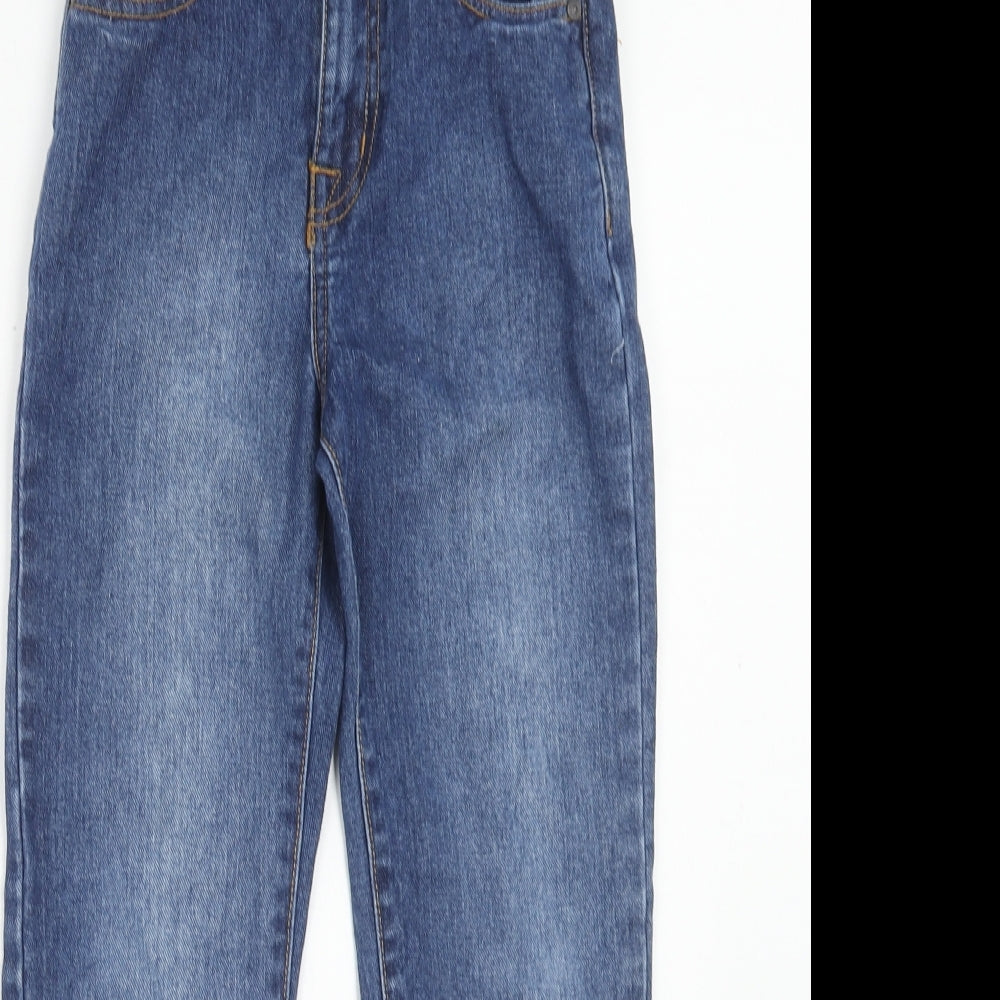 John Lewis Boys Blue Cotton Tapered Jeans Size 8 Years Regular Zip