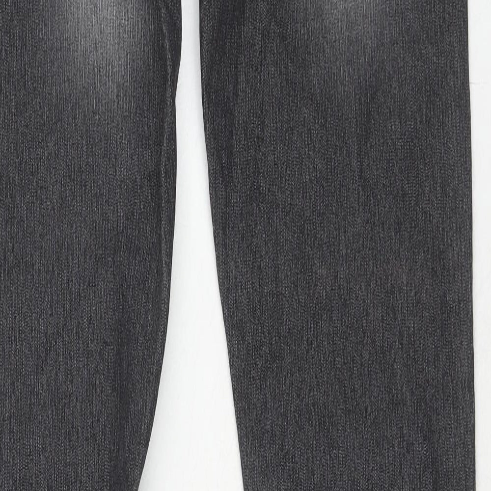 NEXT Womens Grey Cotton Skinny Jeans Size 10 Regular Zip
