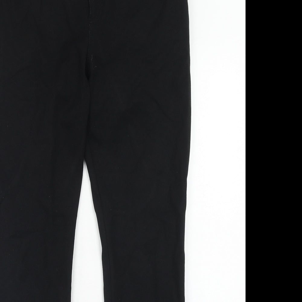 Joseph Womens Black Cotton Straight Jeans Size 12 Regular Zip