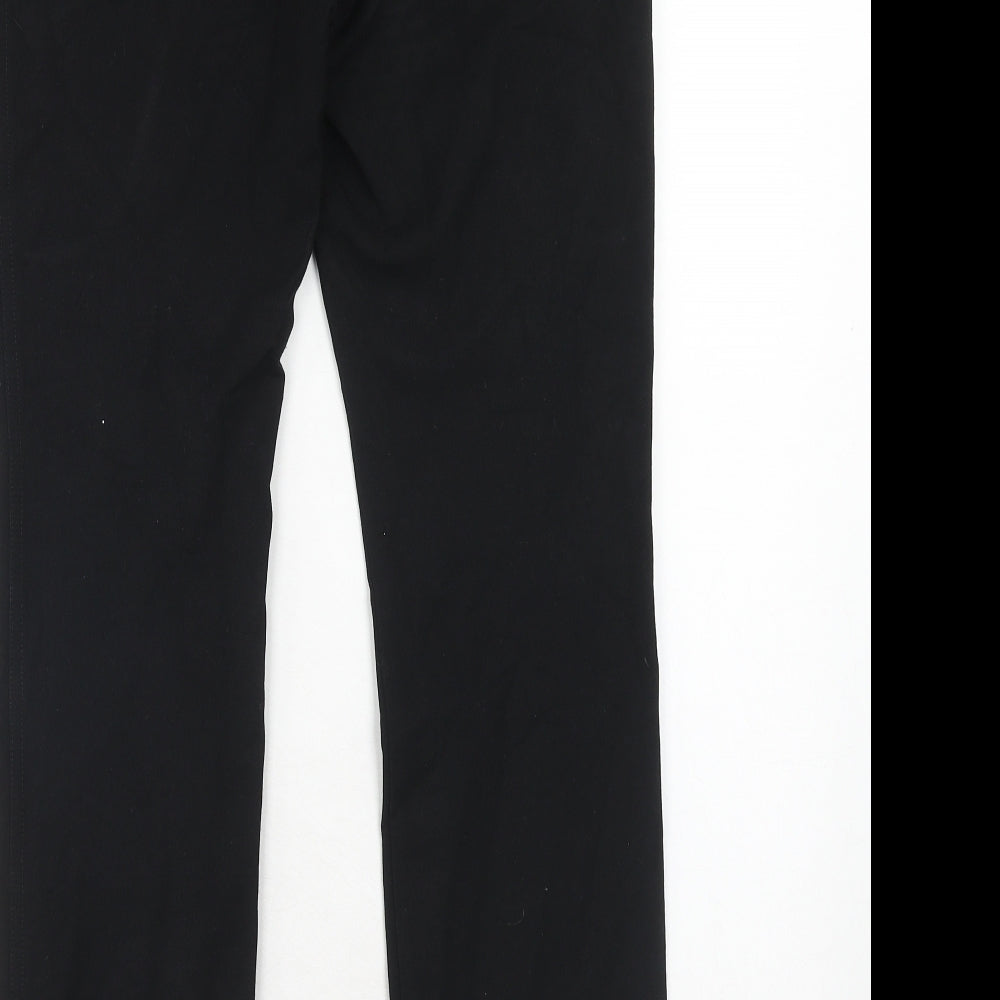 Joseph Womens Black Cotton Straight Jeans Size 12 Regular Zip