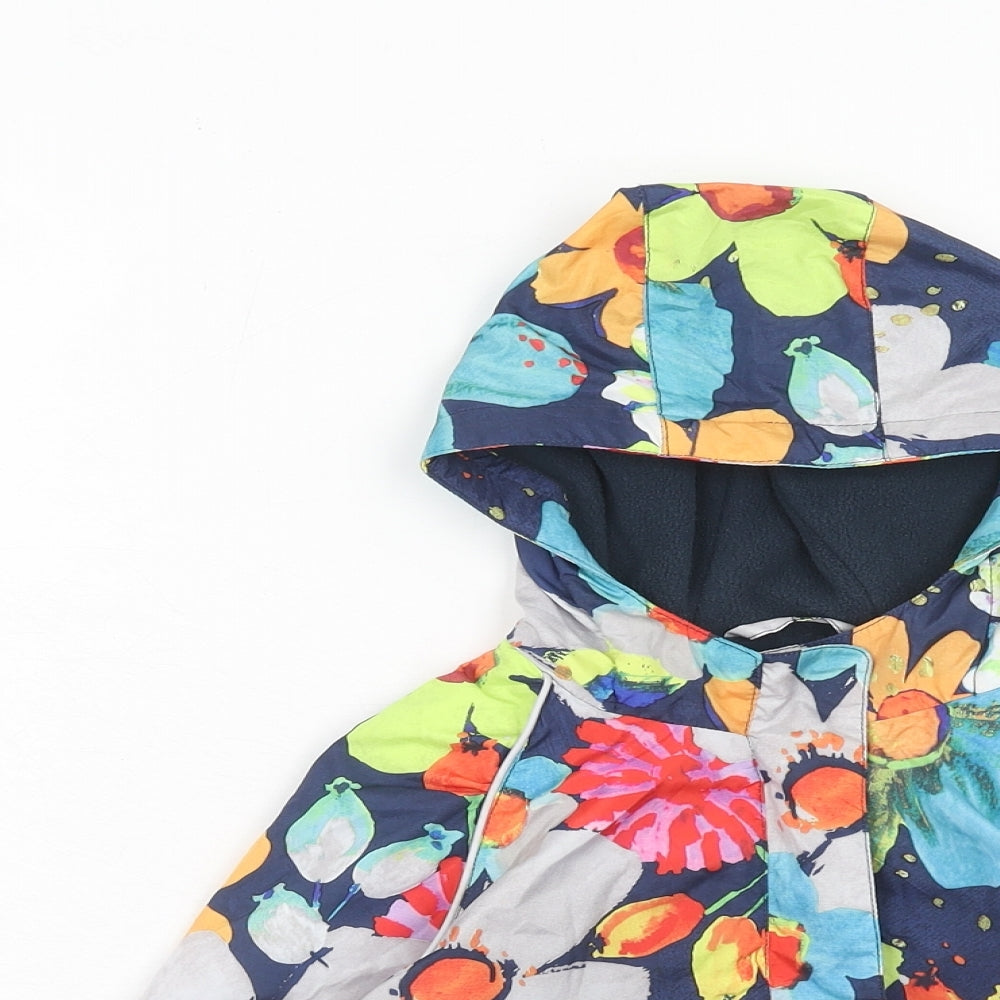 NEXT Girls Multicoloured Floral Basic Jacket Jacket Size 2 Years Zip