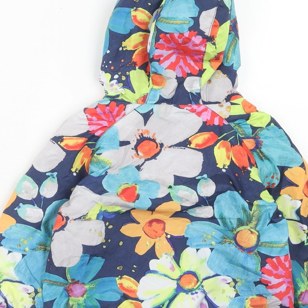 NEXT Girls Multicoloured Floral Basic Jacket Jacket Size 2 Years Zip