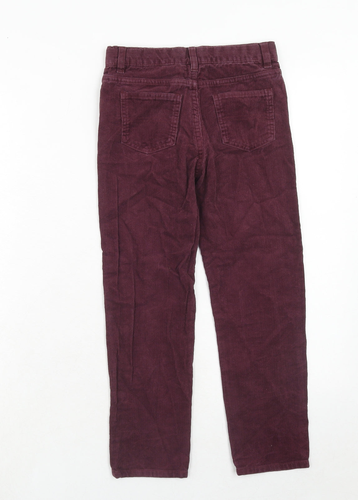 John Lewis Girls Purple Cotton Chino Trousers Size 8 Years Regular Zip