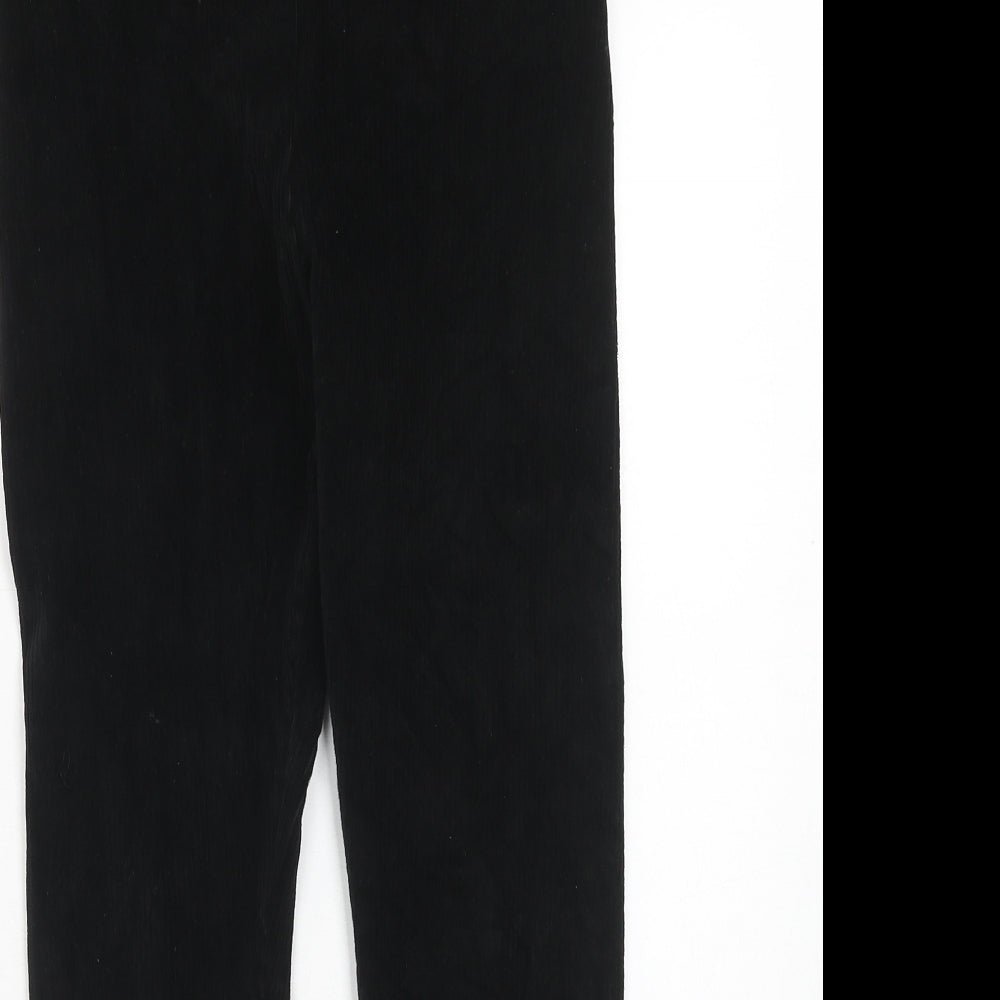 Marks and Spencer Womens Black Polyester Trousers Size 10 Regular