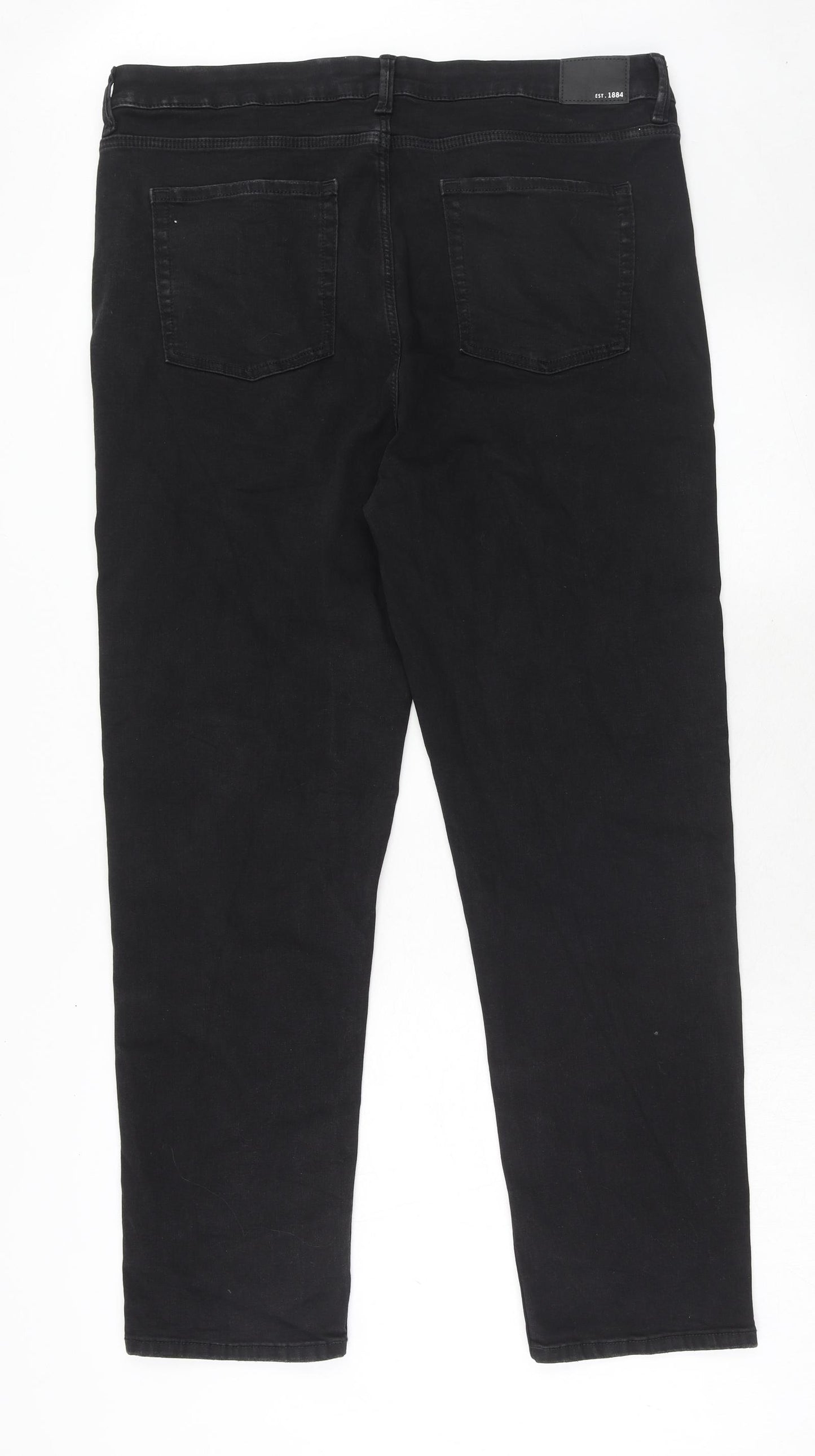 Marks and Spencer Womens Black Cotton Skinny Jeans Size 20 Regular Zip