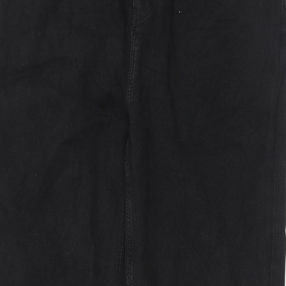 Marks and Spencer Womens Black Cotton Skinny Jeans Size 20 Regular Zip