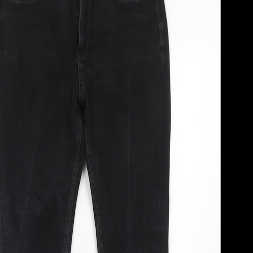 Marks and Spencer Womens Black Cotton Skinny Jeans Size 32 in Regular Zip