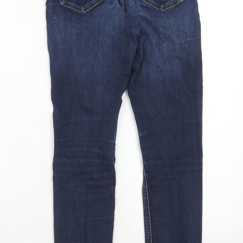 Topshop Womens Blue Cotton Skinny Jeans Size 26 in L32 in Regular Zip