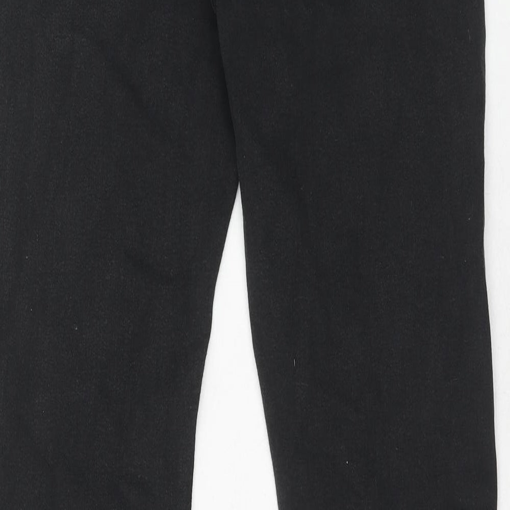 Zara Womens Black Cotton Skinny Jeans Size 14 Regular Zip