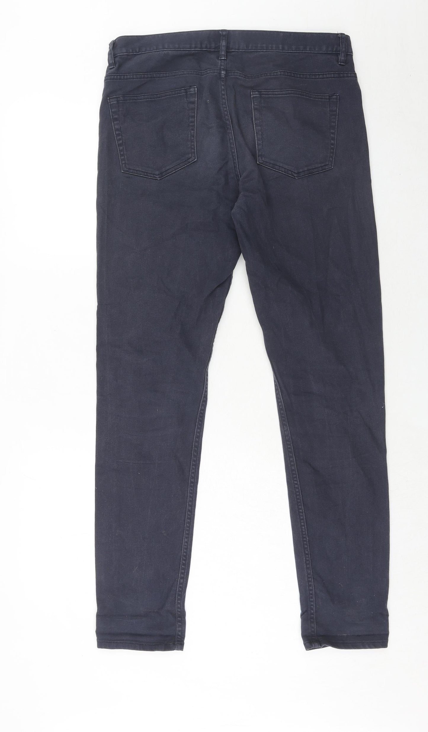 H&M Mens Black Cotton Skinny Jeans Size 31 in Regular Zip