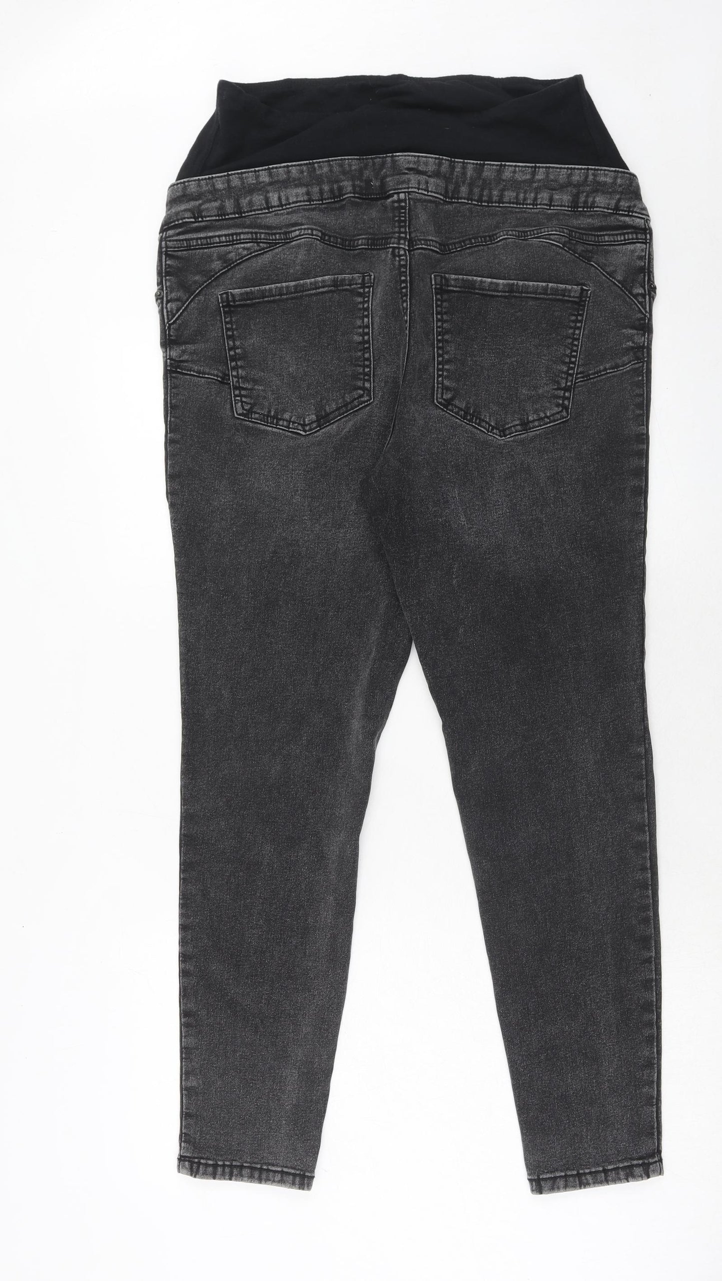 New Look Womens Grey Cotton Skinny Jeans Size 16 Regular