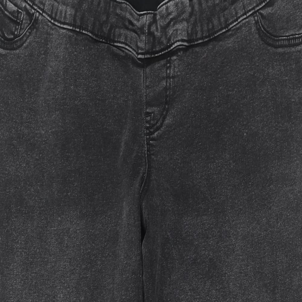 New Look Womens Grey Cotton Skinny Jeans Size 16 Regular