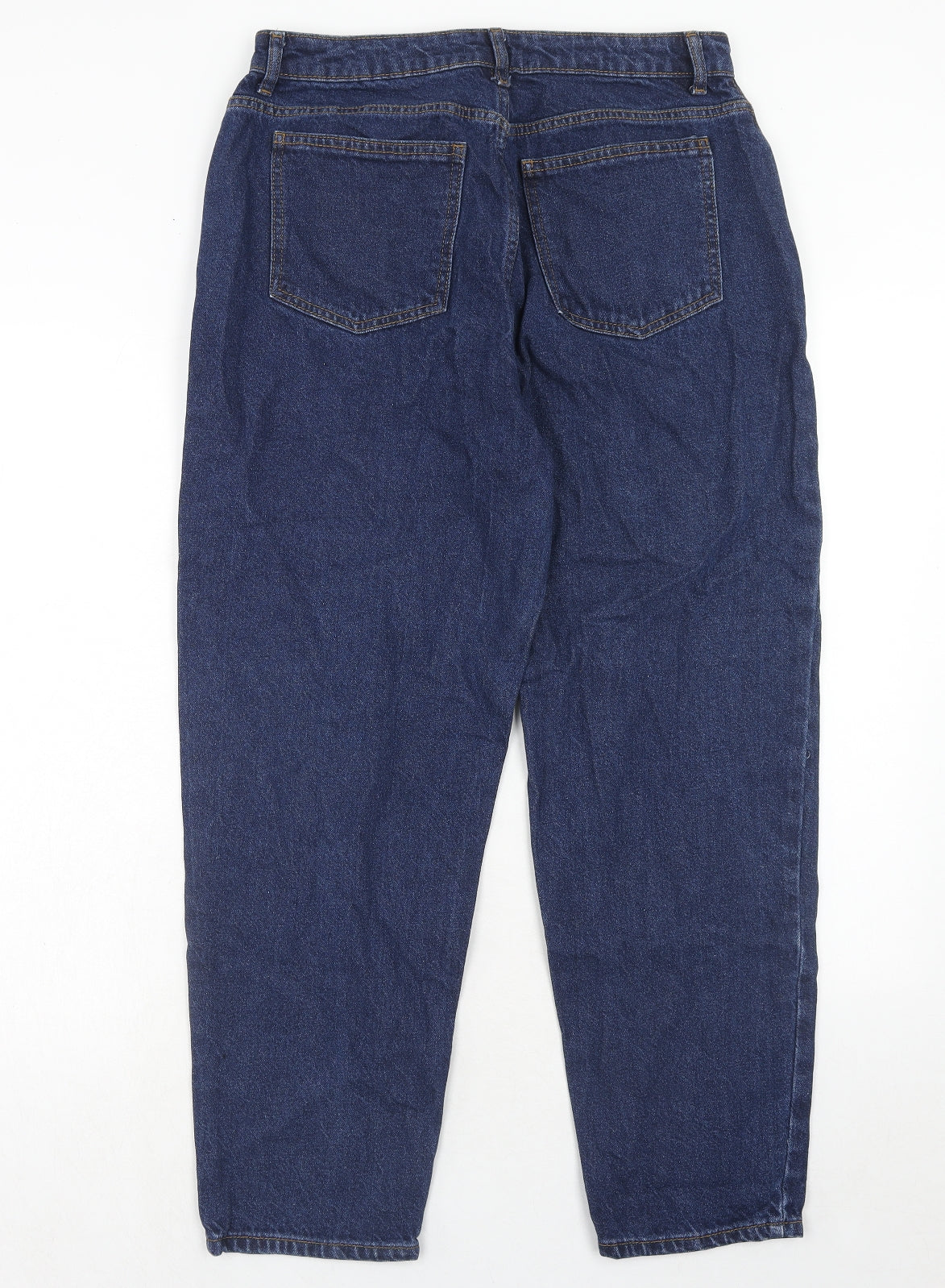 ASOS Womens Blue Cotton Straight Jeans Size 32 in L28 in Regular Zip