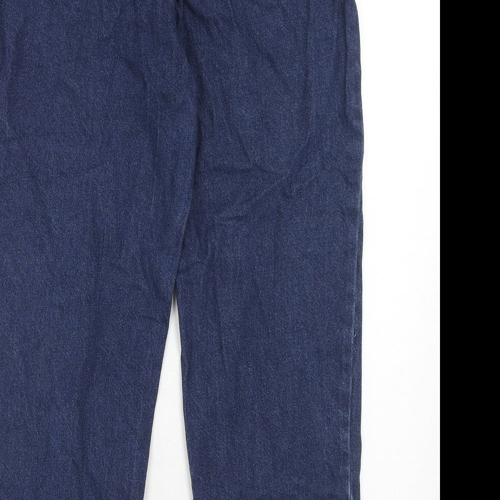 ASOS Womens Blue Cotton Straight Jeans Size 32 in L28 in Regular Zip