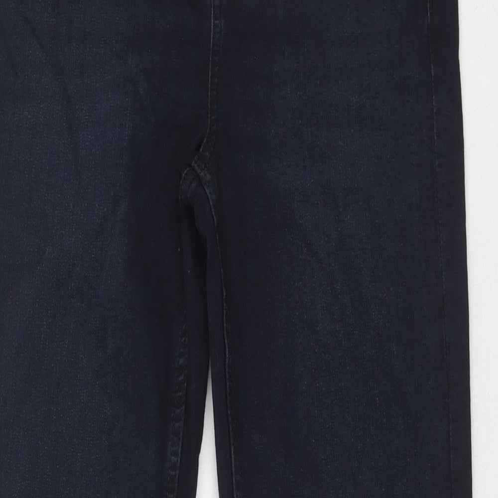 Marks and Spencer Womens Blue Cotton Bootcut Jeans Size 10 Regular Zip