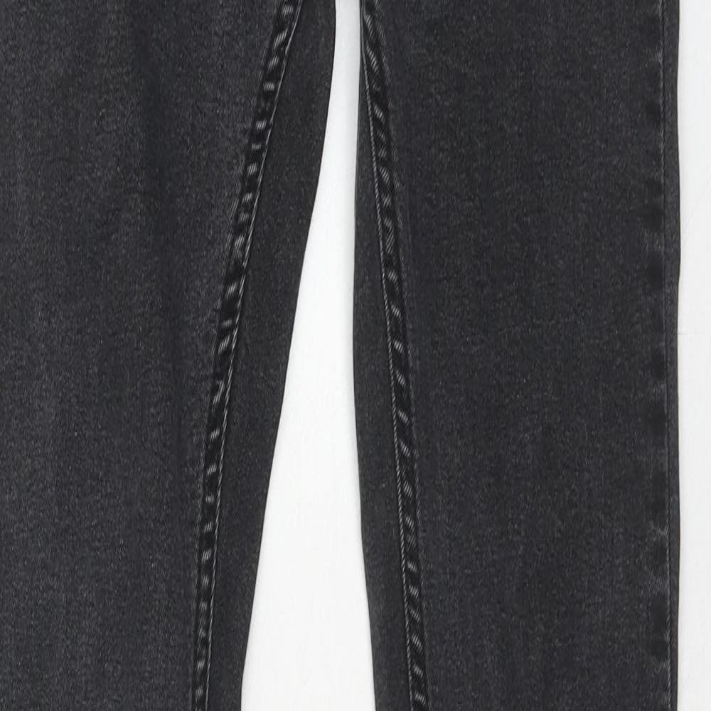 Topman Mens Grey Cotton Skinny Jeans Size 28 in Regular Zip