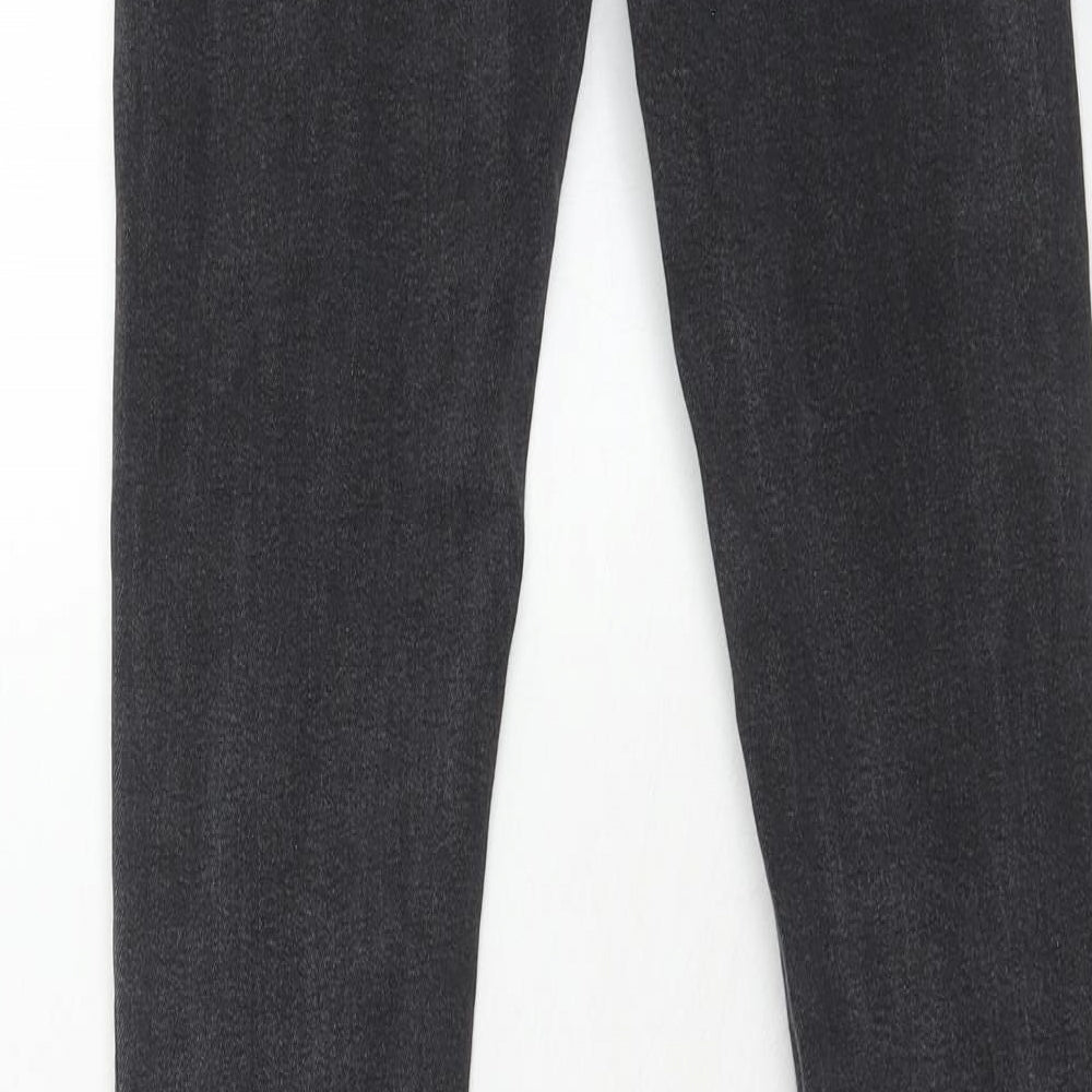 Topman Mens Grey Cotton Skinny Jeans Size 28 in Regular Zip