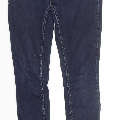 Debenhams Womens Blue Cotton Skinny Jeans Size 14 Regular Zip