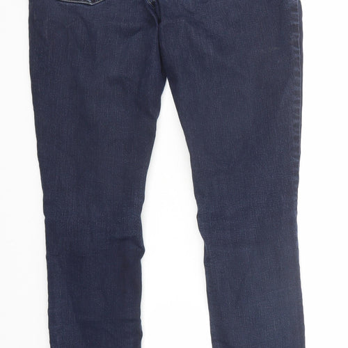Debenhams Womens Blue Cotton Skinny Jeans Size 14 Regular Zip
