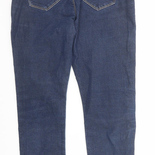 Dorothy Perkins Womens Blue Cotton Skinny Jeans Size 12 Regular Zip