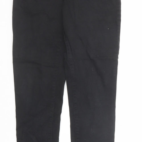 Marks and Spencer Womens Black Cotton Skinny Jeans Size 10 Regular Zip