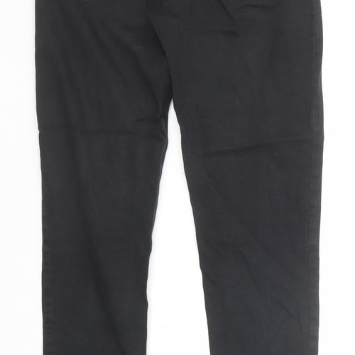 Marks and Spencer Womens Black Cotton Skinny Jeans Size 10 Regular Zip