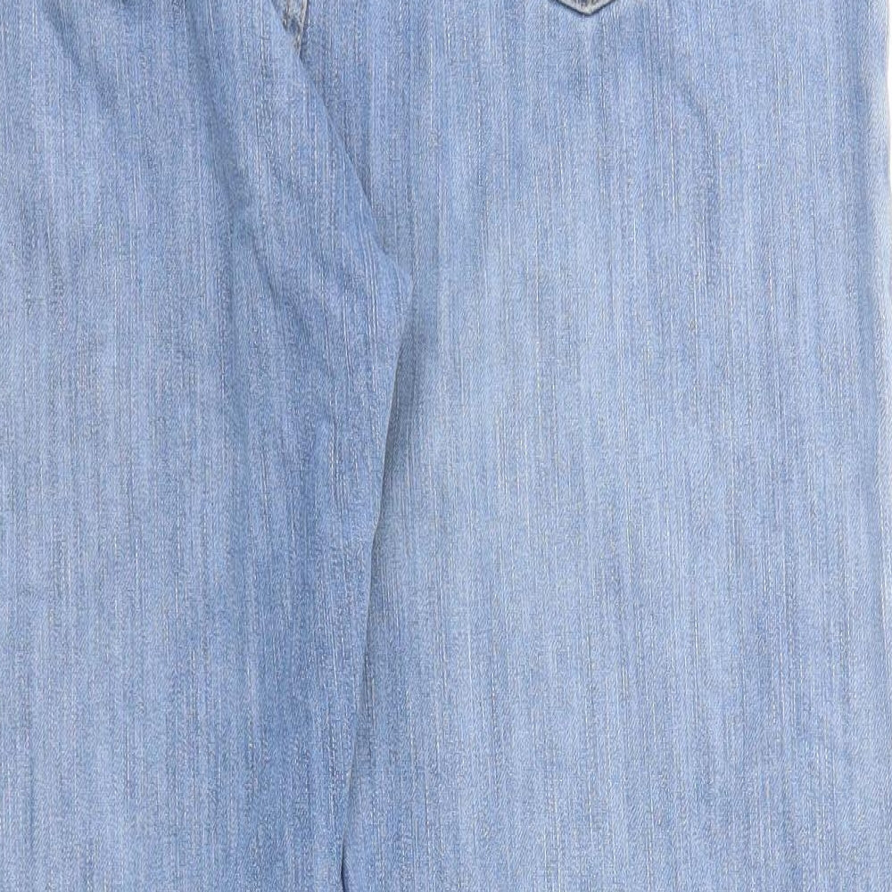 Blue Harbour Mens Blue Cotton Straight Jeans Size 38 in L31 in Regular Zip