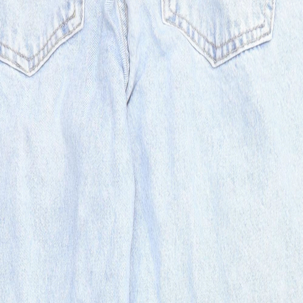 Very Womens Blue Cotton Straight Jeans Size 27 in Regular Zip