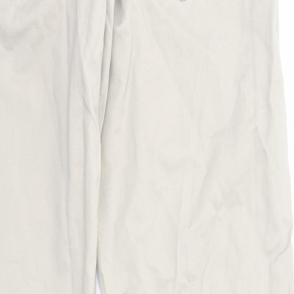 Lacoste Womens Beige Cotton Straight Jeans Size 10 Regular Zip