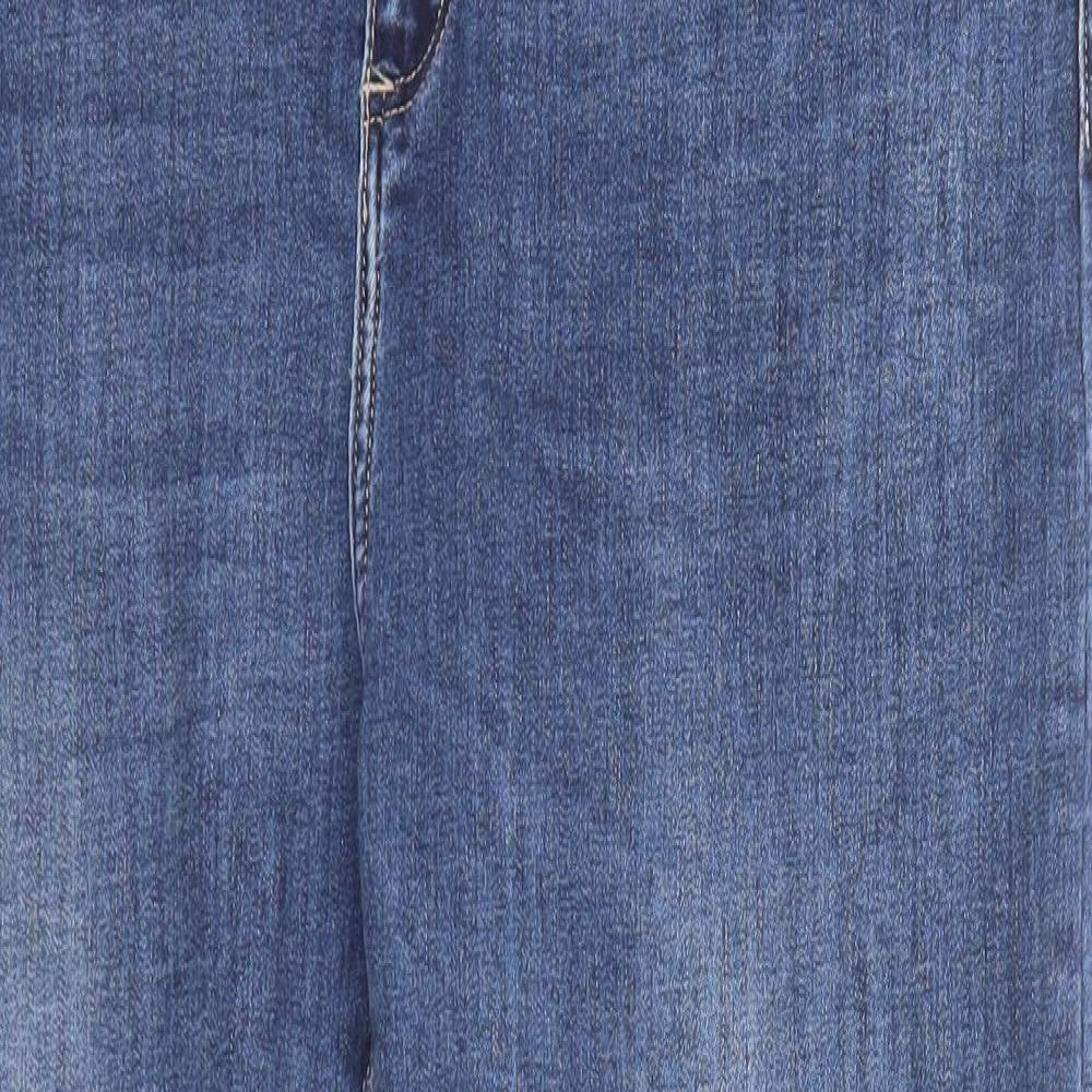 Monday Womens Blue Cotton Straight Jeans Size 16 Regular Zip