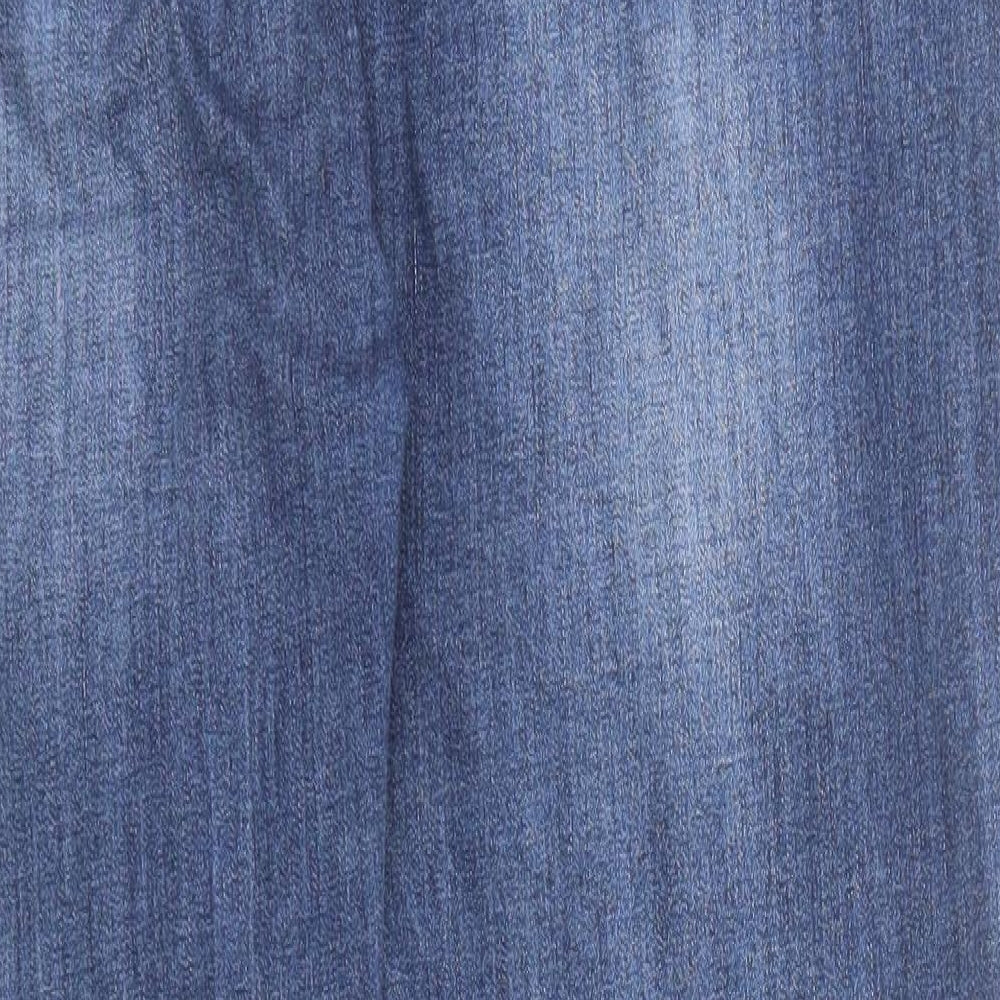 Monday Womens Blue Cotton Straight Jeans Size 16 Regular Zip
