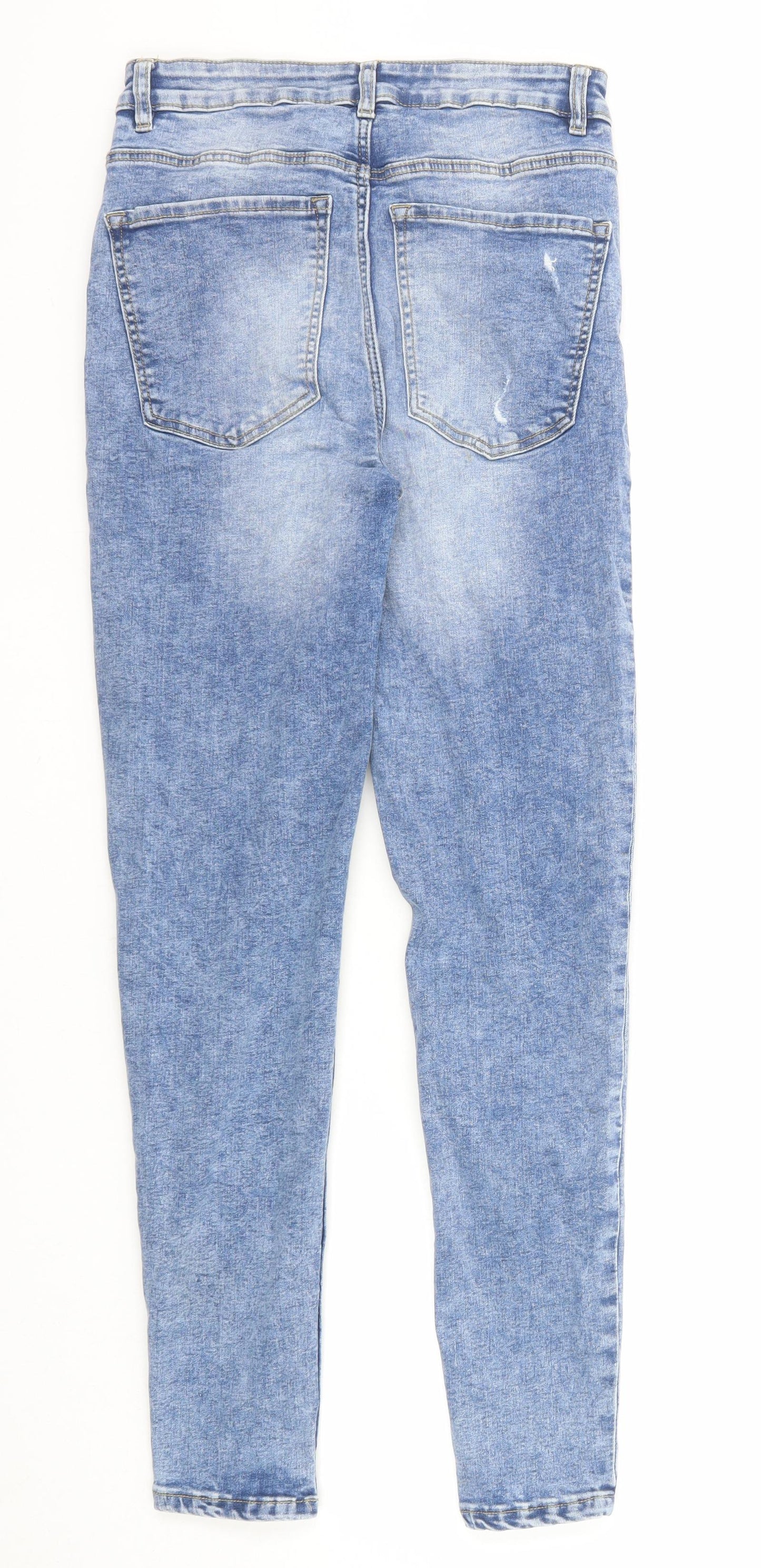 Pimkie Womens Blue Cotton Skinny Jeans Size 12 Regular Zip