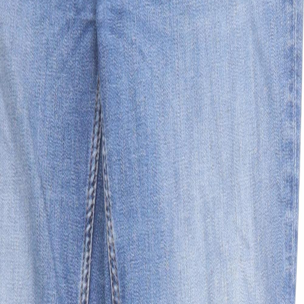 Massimo Dutti Womens Blue Cotton Skinny Jeans Size 12 Regular Zip