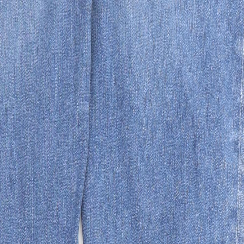 Massimo Dutti Womens Blue Cotton Skinny Jeans Size 12 Regular Zip