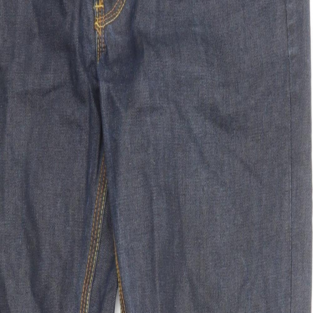 French Connection Mens Blue Cotton Straight Jeans Size 32 in L32 in Regular Zip