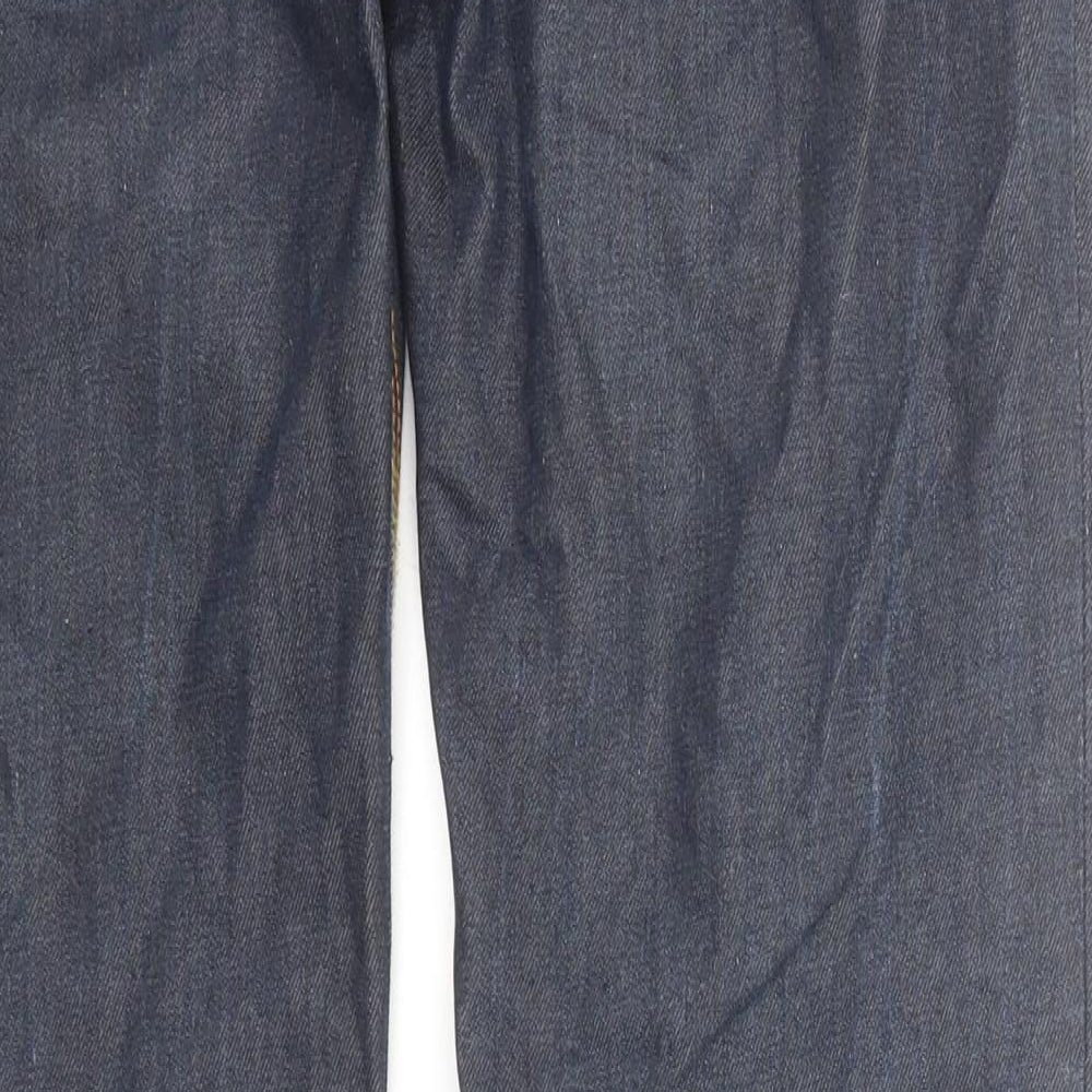 French Connection Mens Blue Cotton Straight Jeans Size 32 in L32 in Regular Zip
