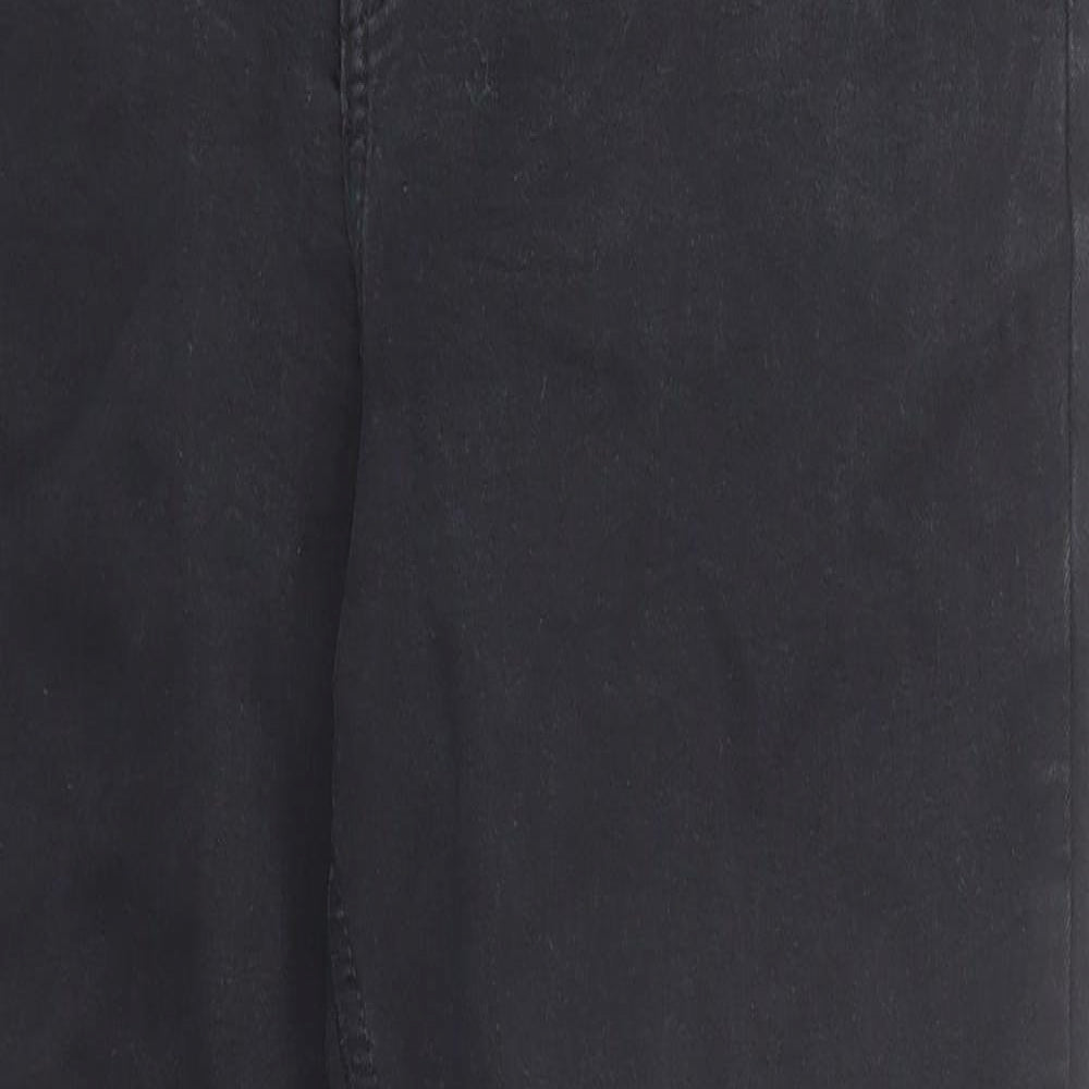 Topshop Womens Black Cotton Skinny Jeans Size 34 in L32 in Regular Zip
