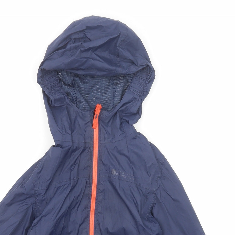 Mountain Warehouse Boys Blue Windbreaker Jacket Size 3-4 Years Zip